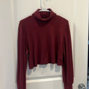 Red turtle neck sweater